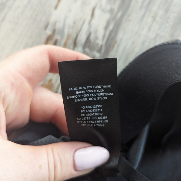 Aritzia Babaton Mace Pant Black Vegan Leather Women's 12 - Picture 9 of 9